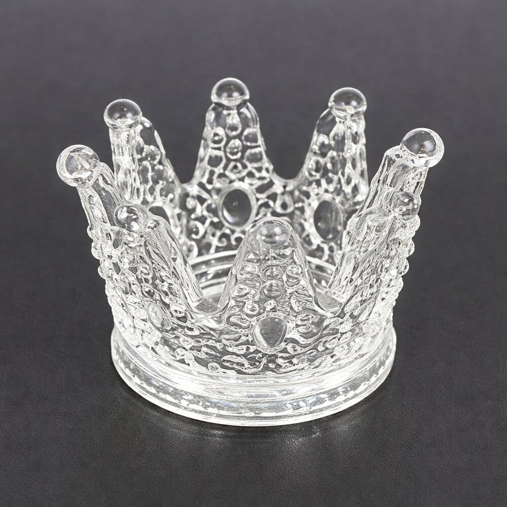 Crystal Crown Glass Candle Holder Decoration Studio Crystal Studio Silversmith's